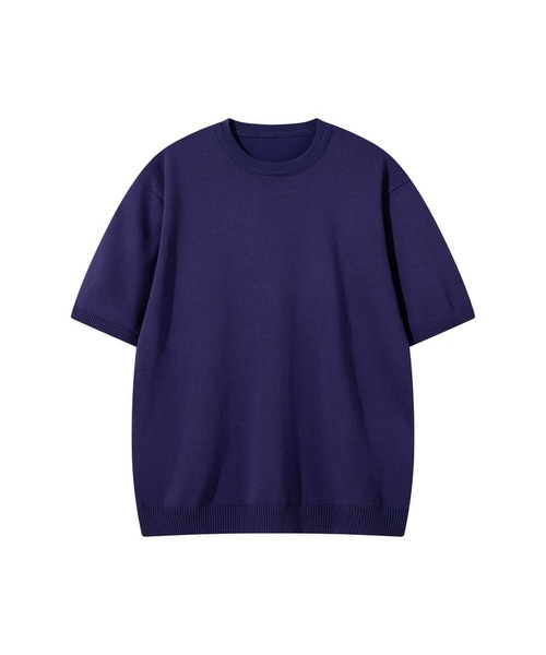 BUTTON SEOUL(ボタンソウル)の「クールビスコースエッセンシャルラウンドハーフニット (3 COLOR)(Tシャツ/カットソー・メンズ・ホワイト/ブラック/ネイビー・SMALL/X-LARGE/LARGE/MEDIUM)」の3枚目の写真