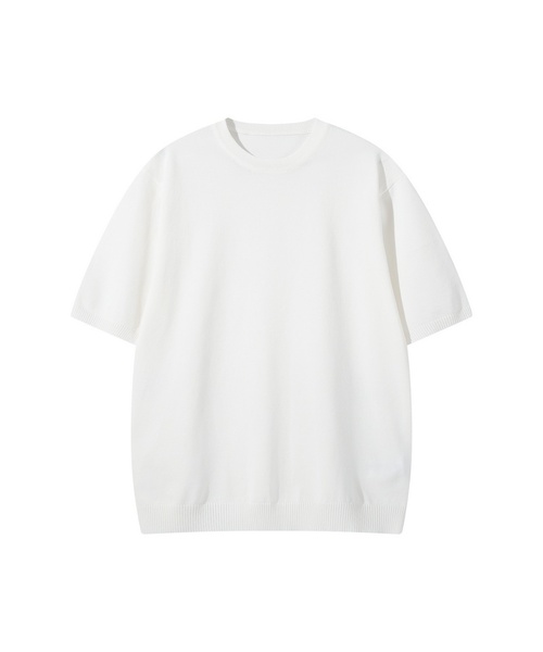 BUTTON SEOUL(ボタンソウル)の「クールビスコースエッセンシャルラウンドハーフニット (3 COLOR)(Tシャツ/カットソー・メンズ・ホワイト/ブラック/ネイビー・SMALL/X-LARGE/LARGE/MEDIUM)」の1枚目の写真