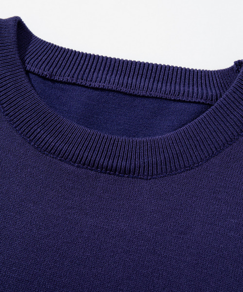 BUTTON SEOUL(ボタンソウル)の「クールビスコースエッセンシャルラウンドハーフニット (3 COLOR)(Tシャツ/カットソー・メンズ・ホワイト/ブラック/ネイビー・SMALL/X-LARGE/LARGE/MEDIUM)」の8枚目の写真