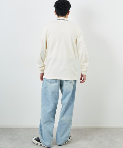 FRED PERRY（フレッドペリー）の「[FRED PERRY/フレッドペリー] ツインティップライン ロングスリーブポロシャツ M3636（ポロシャツ・レディース・ネイビー/キナリ・S/L/M）」の4枚目の写真
