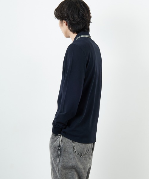 FRED PERRY（フレッドペリー）の「[FRED PERRY/フレッドペリー] ツインティップライン ロングスリーブポロシャツ M3636（ポロシャツ・レディース・ネイビー/キナリ・S/L/M）」の19枚目の写真