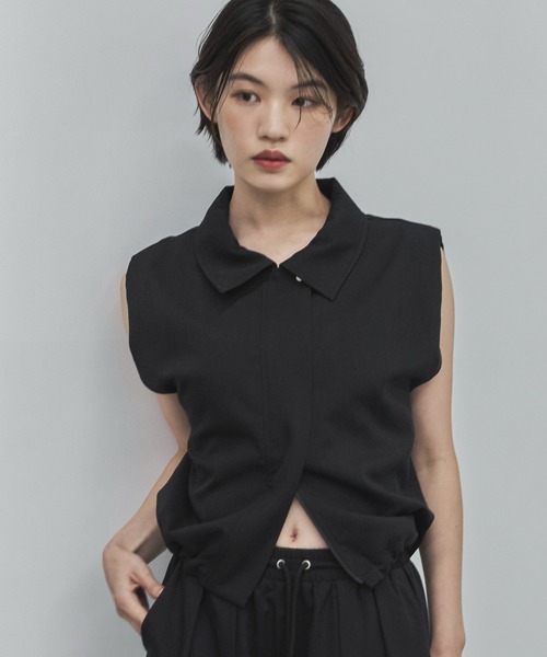 feepur(フェピュール)の「【セットアップ可】ボックスジップベスト(ベスト・レディース・ブラック/グレー・MEDIUM)」の17枚目の写真