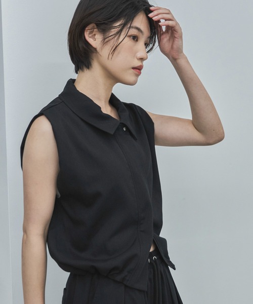 feepur(フェピュール)の「【セットアップ可】ボックスジップベスト(ベスト・レディース・ブラック/グレー・MEDIUM)」の19枚目の写真
