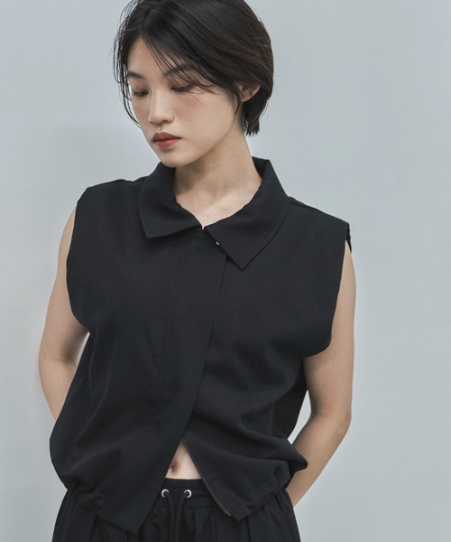 feepur(フェピュール)の「【セットアップ可】ボックスジップベスト(ベスト・レディース・ブラック/グレー・MEDIUM)」の21枚目の写真