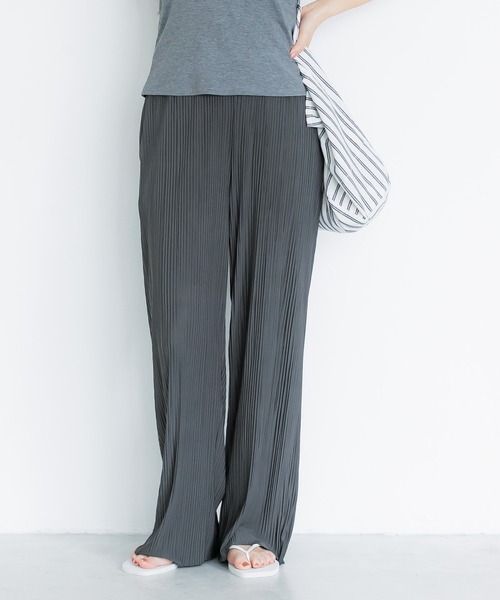 coca（coca）（コカ）の「接触冷感プリーツイージーパンツ（その他パンツ・レディース・ブラック/チャコール・M/L/S）」の6枚目の写真