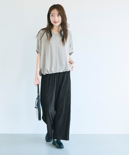 coca（coca）（コカ）の「接触冷感プリーツイージーパンツ（その他パンツ・レディース・ブラック/チャコール・M/L/S）」の11枚目の写真
