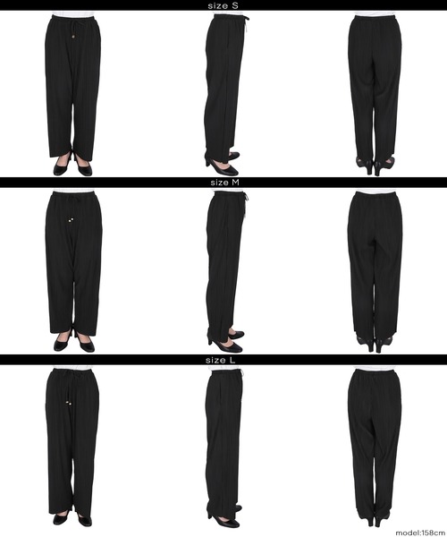 coca（coca）（コカ）の「接触冷感プリーツイージーパンツ（その他パンツ・レディース・ブラック/チャコール・M/L/S）」の13枚目の写真