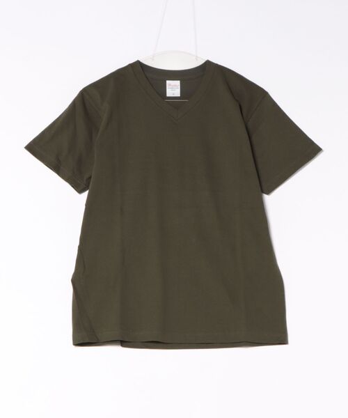 TONE SELECT GOODS（トーンセレクトグッズ）の「5.6オンス ヘビーウェイトVネックTシャツ（00108-VCT）（108-VCT）（Tシャツ/カットソー・メンズ・杢グレー/アーミー/ネイビー/バーガンディー/ブラック/ホワイト・SMALL/X-LARGE/MEDIUM/LARGE）」の4枚目の写真