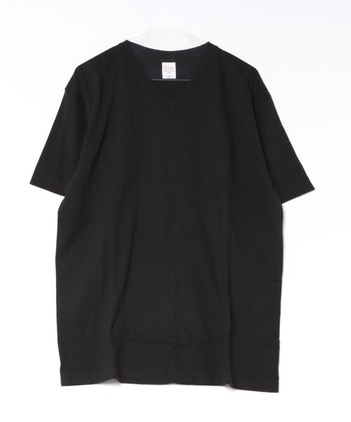 TONE SELECT GOODS（トーンセレクトグッズ）の「5.6オンス ヘビーウェイトVネックTシャツ（00108-VCT）（108-VCT）（Tシャツ/カットソー・メンズ・杢グレー/アーミー/ネイビー/バーガンディー/ブラック/ホワイト・SMALL/X-LARGE/MEDIUM/LARGE）」の2枚目の写真