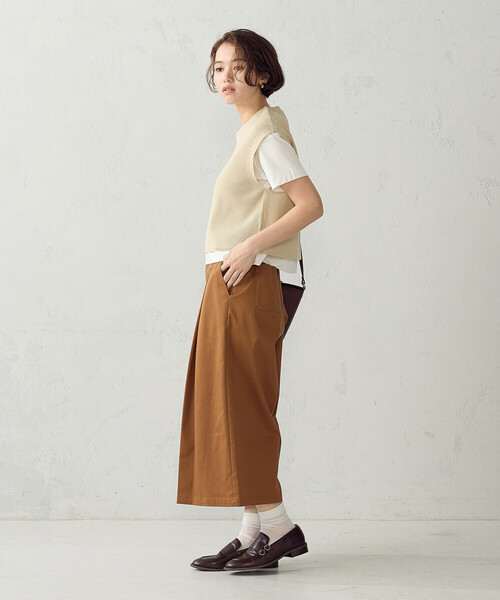 COMME CA ISM（コムサイズム）の「キュロットパンツ（その他パンツ・レディース・キャメル/ネイビー・LARGE/MEDIUM）」の15枚目の写真
