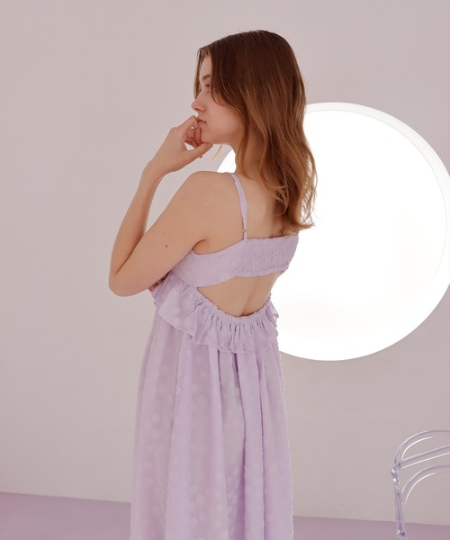 mieya mieya(ミーヤミーヤ)の「【mieya mieya】GERBERA COLORED LONG OP/ガーベラカラードロングワンピース(ワンピース・レディース・ホワイト/パープル/ピンク・FREE)」の18枚目の写真