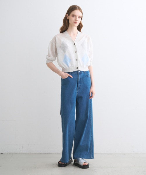 three dots(スリードッツ)の「シアールレックス カーディガン(カーディガン/ボレロ・レディース・ベージュ/ホワイト/ブラック/グレー系その他・SMALL)」の14枚目の写真
