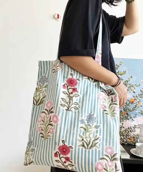 ammy.（エイミードット）の「【 ammy. / エイミードット 】 総柄 カラー フラワー トートバッグ / A4対応（トートバッグ・レディース・ライトグリーン/オレンジ/グリーン/ライトブルー/イエロー/ブルー/レッド・FREE）」の17枚目の写真