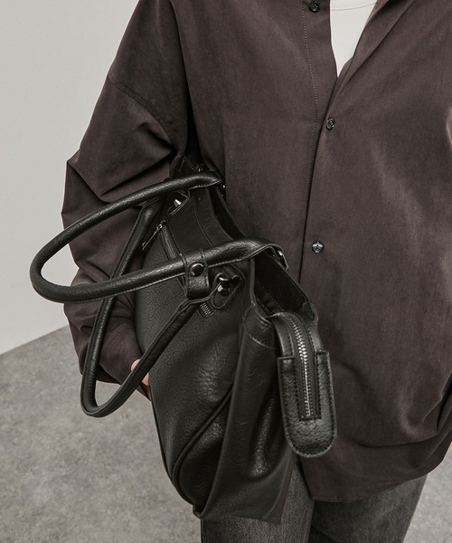 Alfred Alex(アルフレッドアレックス)の「【Alfred Alex】Mini Duffle Boston Bag / ミニダッフルボストンバッグ(ボストンバッグ・メンズ・ブラック/ブラウン・FREE)」の7枚目の写真