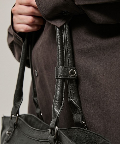 Alfred Alex(アルフレッドアレックス)の「【Alfred Alex】Mini Duffle Boston Bag / ミニダッフルボストンバッグ(ボストンバッグ・メンズ・ブラック/ブラウン・FREE)」の9枚目の写真