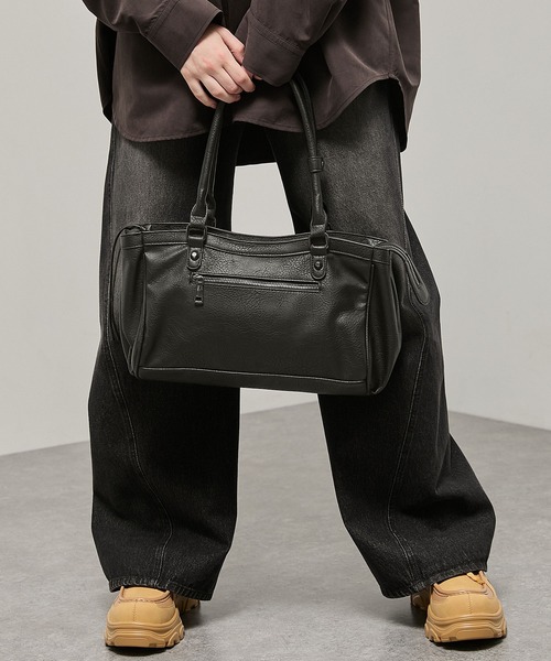 Alfred Alex(アルフレッドアレックス)の「【Alfred Alex】Mini Duffle Boston Bag / ミニダッフルボストンバッグ(ボストンバッグ・メンズ・ブラック/ブラウン・FREE)」の11枚目の写真