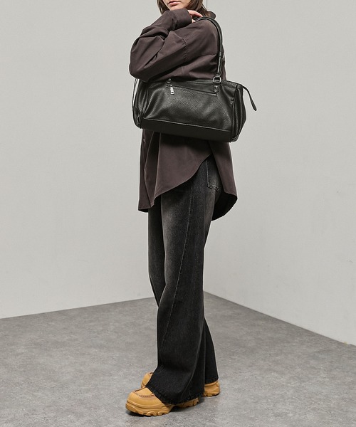 Alfred Alex(アルフレッドアレックス)の「【Alfred Alex】Mini Duffle Boston Bag / ミニダッフルボストンバッグ(ボストンバッグ・メンズ・ブラック/ブラウン・FREE)」の14枚目の写真