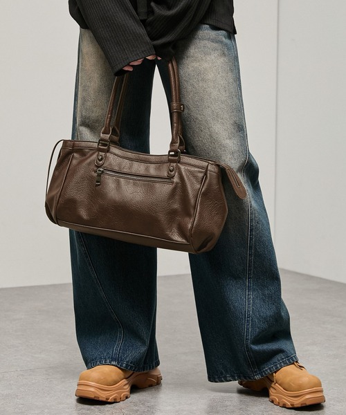 Alfred Alex(アルフレッドアレックス)の「【Alfred Alex】Mini Duffle Boston Bag / ミニダッフルボストンバッグ(ボストンバッグ・メンズ・ブラック/ブラウン・FREE)」の18枚目の写真