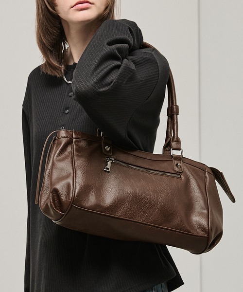 Alfred Alex(アルフレッドアレックス)の「【Alfred Alex】Mini Duffle Boston Bag / ミニダッフルボストンバッグ(ボストンバッグ・メンズ・ブラック/ブラウン・FREE)」の20枚目の写真