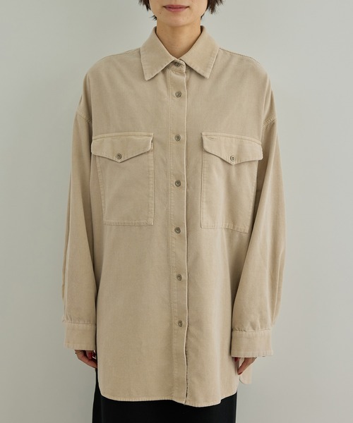 SALON adam et rope'(サロン アダム エ ロペ)の「フェードコーデュロイオーバーシャツ / セットアップ対応(シャツ/ブラウス・レディース・チャコールグレー/ベージュ/ピンク系その他2・FREE)」の19枚目の写真
