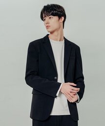 ADHOC（アドホック）の「男性TRベーシックジャケット (ブラック) (HA2JK30-39)（テーラードジャケット）」