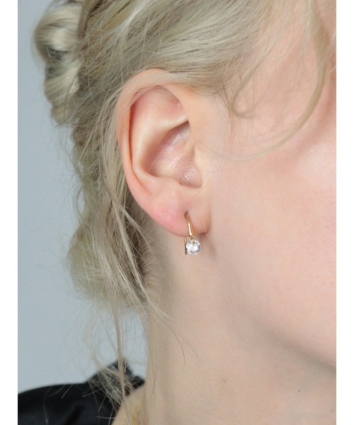 Bilan(ビラン)の「( 金属アレルギー軽減 サージカルステンレス ) ジルコニアフックピアス / 【BILAN】 Zirconia Hook Pierce(ピアス(両耳用)・レディース・シルバー/ゴールド・FREE)」の2枚目の写真
