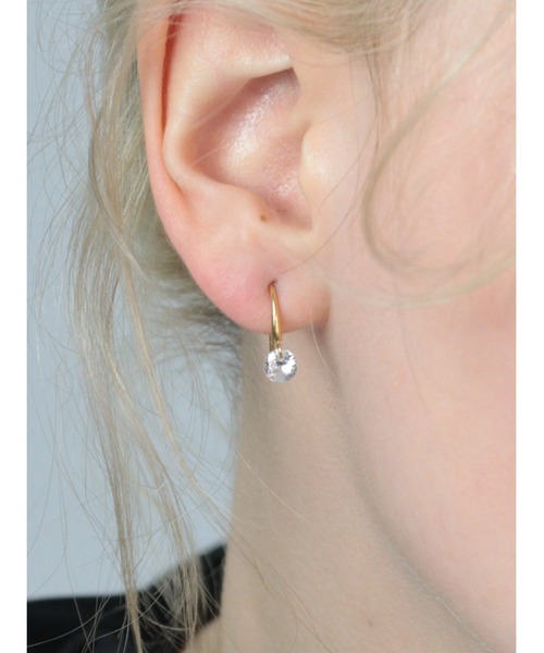 Bilan(ビラン)の「( 金属アレルギー軽減 サージカルステンレス ) ジルコニアフックピアス / 【BILAN】 Zirconia Hook Pierce(ピアス(両耳用)・レディース・シルバー/ゴールド・FREE)」の6枚目の写真