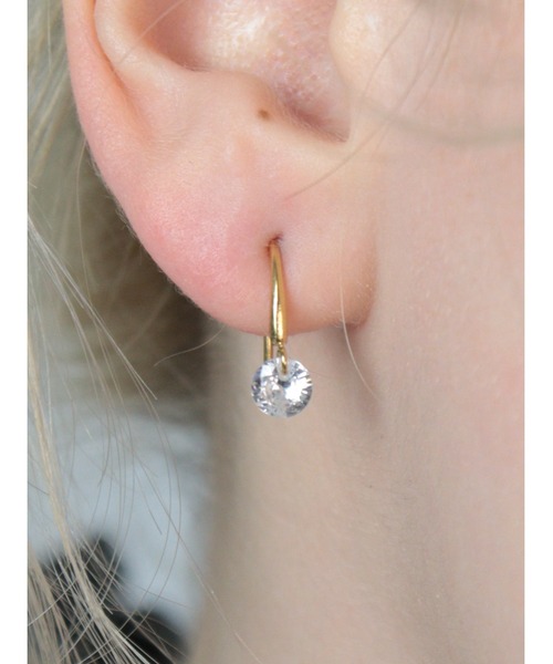 Bilan(ビラン)の「( 金属アレルギー軽減 サージカルステンレス ) ジルコニアフックピアス / 【BILAN】 Zirconia Hook Pierce(ピアス(両耳用)・レディース・シルバー/ゴールド・FREE)」の8枚目の写真