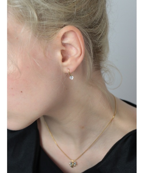 Bilan(ビラン)の「( 金属アレルギー軽減 サージカルステンレス ) ジルコニアフックピアス / 【BILAN】 Zirconia Hook Pierce(ピアス(両耳用)・レディース・シルバー/ゴールド・FREE)」の9枚目の写真