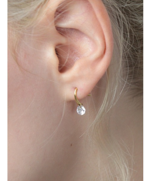 Bilan(ビラン)の「( 金属アレルギー軽減 サージカルステンレス ) ジルコニアフックピアス / 【BILAN】 Zirconia Hook Pierce(ピアス(両耳用)・レディース・シルバー/ゴールド・FREE)」の10枚目の写真