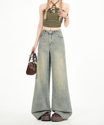 ワイドデニムパンツ