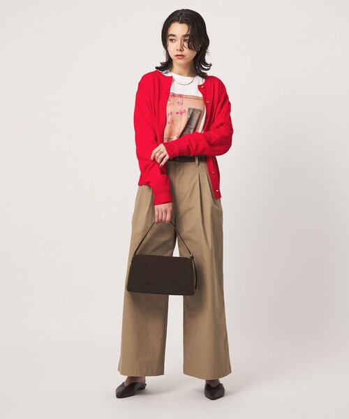 green label relaxing(グリーンレーベルリラクシング)の「エブリニット 2WAY クルーネック カーディガン(カーディガン/ボレロ・レディース・コバルトブルー/ブラック/ダークブラウン/グレー/レッド・FREE)」の11枚目の写真