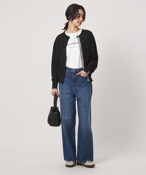 green label relaxing(グリーンレーベルリラクシング)の「エブリニット 2WAY クルーネック カーディガン(カーディガン/ボレロ・レディース・コバルトブルー/ブラック/ダークブラウン/グレー/レッド・FREE)」の15枚目の写真