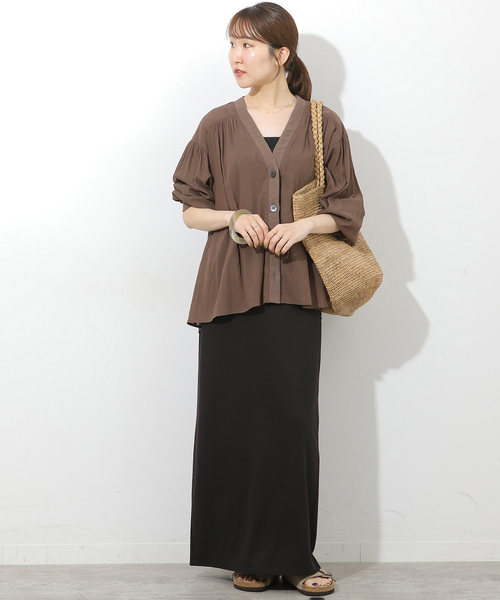 JOURNAL STANDARD relume(ジャーナルスタンダード レリューム)の「《追加6》T/R強撚ブラウス(シャツ/ブラウス・レディース・ブラック/ブラウン・FREE)」の11枚目の写真