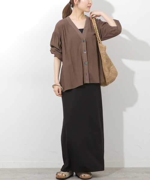 JOURNAL STANDARD relume(ジャーナルスタンダード レリューム)の「《追加6》T/R強撚ブラウス(シャツ/ブラウス・レディース・ブラック/ブラウン・FREE)」の12枚目の写真