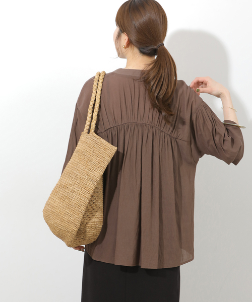 JOURNAL STANDARD relume(ジャーナルスタンダード レリューム)の「《追加6》T/R強撚ブラウス(シャツ/ブラウス・レディース・ブラック/ブラウン・FREE)」の18枚目の写真
