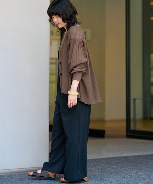 JOURNAL STANDARD relume(ジャーナルスタンダード レリューム)の「《追加6》T/R強撚ブラウス(シャツ/ブラウス・レディース・ブラック/ブラウン・FREE)」の20枚目の写真