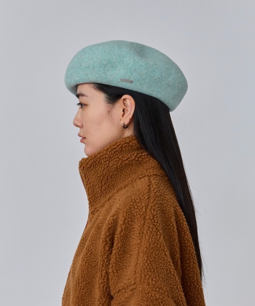 OVERRIDE(オーバーライド)の「OVERRIDE BASQUE BASIC BERET / オーバーライド(ハンチング/ベレー帽・レディース・ライトグレー/ネイビー/ライトブルー/ブラック/ホワイト/キャメル/レッド・M/57.5cm/L 59cm)」の16枚目の写真