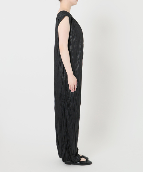 IENA(イエナ)の「5-knot/ファイブノット CRINKLE-FIN SALOPETTE サロペット 5KIE-CRCL-0001(サロペット/オーバーオール・レディース・ブラック/ブラウン・MEDIUM/SMALL)」の3枚目の写真