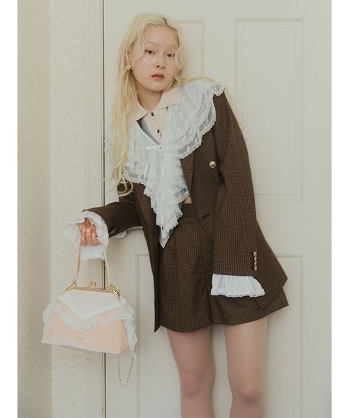 FURFUR(ファーファー)の「【UVカット】レイヤードライクリブカーディガン(カーディガン/ボレロ・レディース・チャコールグレー/ライトブルー/グレー・F)」の5枚目の写真