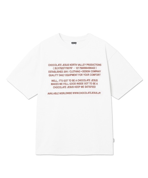 Chocolate Jesus (チョコレートジーザス )の「CHOCOLATE JESUS SS TEE(Tシャツ/カットソー・メンズ・ホワイト/アッシュ/ブラウン/イエロー・LARGE/SMALL/MEDIUM)」の1枚目の写真
