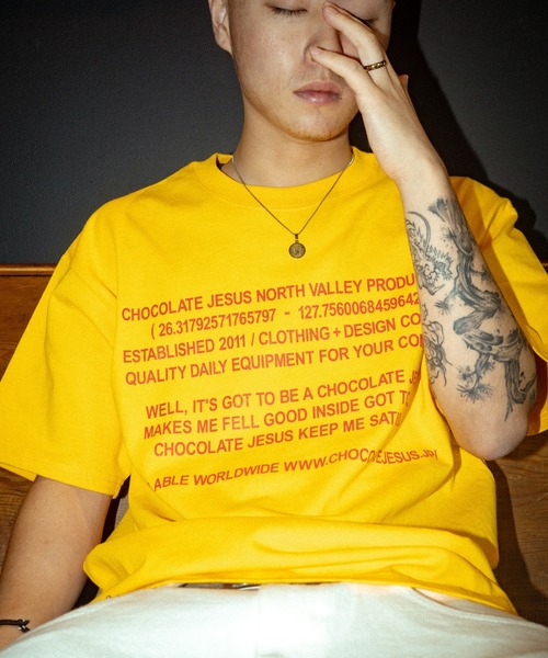 Chocolate Jesus (チョコレートジーザス )の「CHOCOLATE JESUS SS TEE(Tシャツ/カットソー・メンズ・ホワイト/アッシュ/ブラウン/イエロー・LARGE/SMALL/MEDIUM)」の12枚目の写真