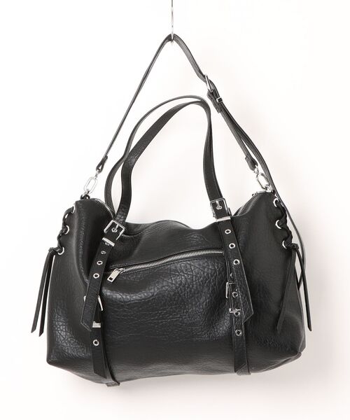 Desigual(デシグアル)の「Large Bag with Metal Strap/メタルストラップ ラージバッグ(トートバッグ・レディース・ブラック・FREE)」の4枚目の写真
