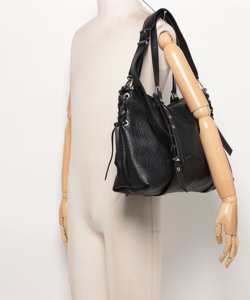 Desigual(デシグアル)の「Large Bag with Metal Strap/メタルストラップ ラージバッグ(トートバッグ・レディース・ブラック・FREE)」の7枚目の写真
