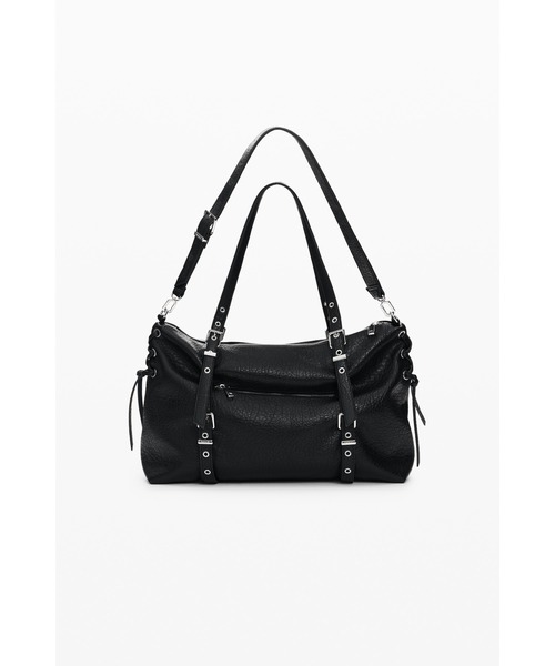 Desigual(デシグアル)の「Large Bag with Metal Strap/メタルストラップ ラージバッグ(トートバッグ・レディース・ブラック・FREE)」の2枚目の写真