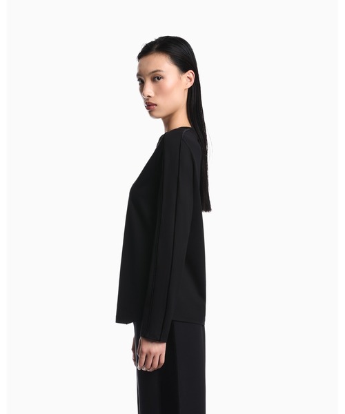 EMPORIO ARMANI(エンポリオアルマーニ)の「【エンポリオ アルマーニ】コットン 長袖Tシャツ Travel Essential(Tシャツ/カットソー・レディース・ブラック・LARGE/MEDIUM/SMALL/X-SMALL)」の2枚目の写真