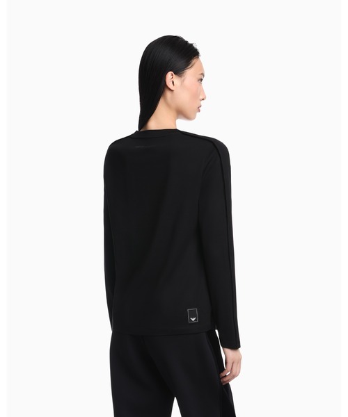 EMPORIO ARMANI(エンポリオアルマーニ)の「【エンポリオ アルマーニ】コットン 長袖Tシャツ Travel Essential(Tシャツ/カットソー・レディース・ブラック・LARGE/MEDIUM/SMALL/X-SMALL)」の3枚目の写真