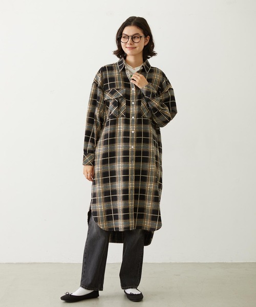 MILKFED.(ミルクフェド)の「LOGO PLAID SHIRT DRESS(ワンピース・レディース・ブルー/ブラウン/ブラック・M/S)」の22枚目の写真