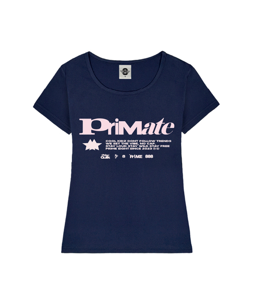 PRIMATE(プライメイト)の「RUSH レディース Uネックスリムフィット半袖Tシャツ 6 COLORS(Tシャツ/カットソー・レディース・ホワイト/ミックスグレー/ネイビー/ブラック/ミント/ネイビー系・SMALL/MEDIUM)」の6枚目の写真
