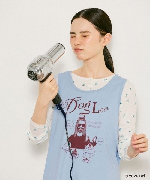 eL(エル)の「【Bei×eL】Sleeve Less TEE/1067042(Tシャツ/カットソー・レディース・ブルー/ホワイト・FREE)」の14枚目の写真